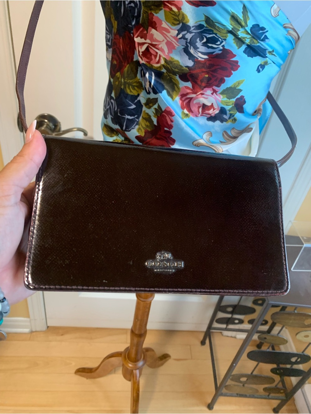 Coach Patent leather Crossbody wallet bag